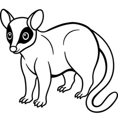 Indri line art vector