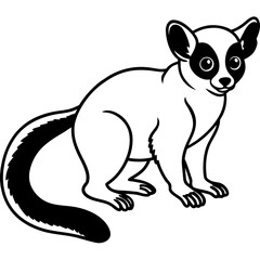 Indri line art vector