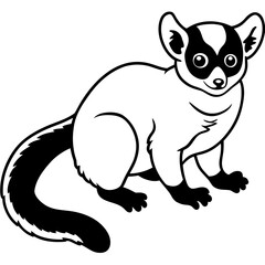 Indri line art vector