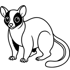 Indri line art vector