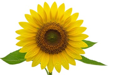 Obraz premium A clean, crisp close-up of a sunflower, highlighting its delicate petals and natural beauty.