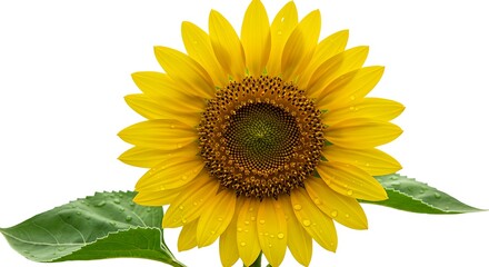 Obraz premium An isolated, studio-quality photograph of a single sunflower, symbolizing warmth and happiness.