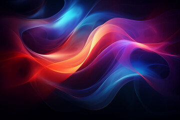 Obraz premium A subtle light flowing in the waves with vibrant colors