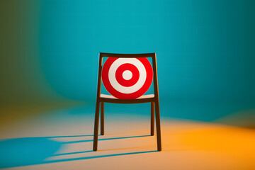 Modern Chair with Target Back Design, Ideal for Interior Design. AI Generated