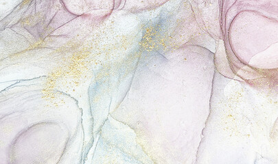 Abstract Watercolor texture with gold glitter