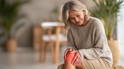 A person experiencing acute or chronic body pain, painful area with a glowing red hotspot, conceptual image for pain, injury, or inflammation. Pain relief and treatment, Generic health problem