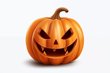 Halloween pumpkin jack o lantern isolated on white background