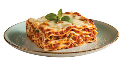 Fototapeta premium A Single Serving of Classic Beef Lasagna