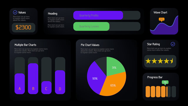 Bento Widget Infographic Tabs