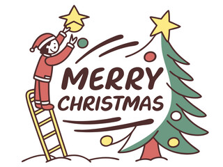 Festive Christmas Wreath Border Design for Holiday Projects , A charming, hand-drawn Christmas wreath graphic, perfect for invitations, cards, or social media posts.