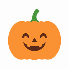 Smiling Cartoon Pumpkin for Halloween Decoration.