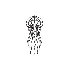  Geometric Jellyfish Minimal Icon


