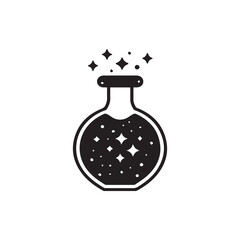 Starlit Potion Bottle Line Icon

