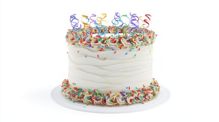 Beautifully decorated birthday cake showcasing festive joy and celebration, ideal for party planning or baking promotions.