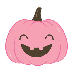 halloween cute pumpkin, flat style