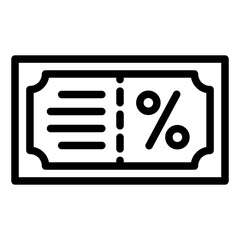 coupon icon outline style