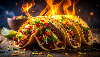 Flaming Tacos A Fiery Fiesta of Flavor and Fun