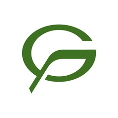 Green S monogram logo in speech bubble form. Perfect for communication, social media, and tech companies.