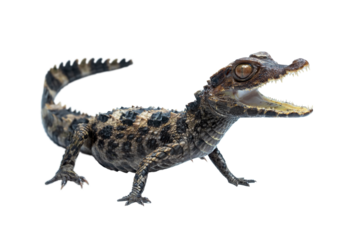 Cuvier’s dwarf caiman (Paleosuchus palpebrosus) is a small crocodilian in the alligator family from northern and central South America. 