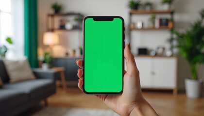 Smartphone Displaying Green Screen