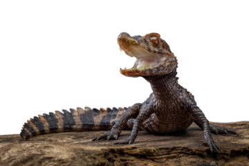 Smooth-fronted Caiman (Paleosuchus trigonatus), also known as Schneider's Dwarf Caiman, is a small crocodilian from South America. 