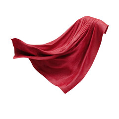 Naklejka premium Red fabric draped, flowing