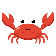 red crab isolated on white background