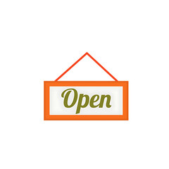 Vibrant 'Open' Sign Hanging on a Door, Indicating Business Availability with Colorful Design