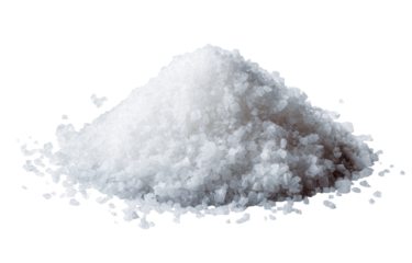 A mound of white crystalline salt