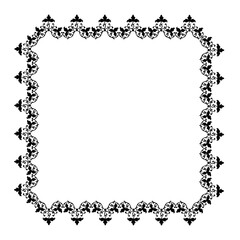 Black  vintage vector frame on a white background. SVG