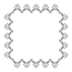Black  vintage vector frame on a white background. SVG