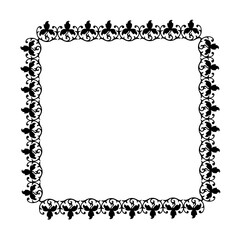 Black  vintage vector frame on a white background. SVG