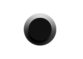 A dark circle framed by a lighter ring,  creating a depth effect