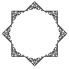 Black  vintage vector frame on a white background. SVG