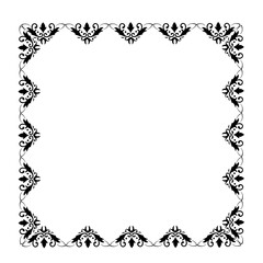 Black  vintage vector frame on a white background. SVG