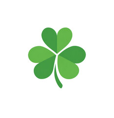 Simple, vibrant green clover icon
