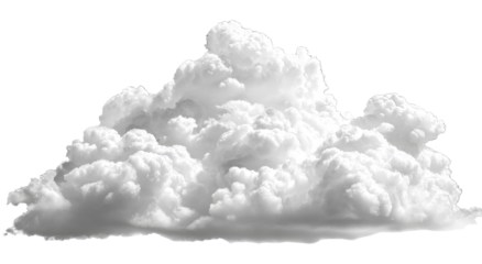 Isolated monochrome cumulus cloud