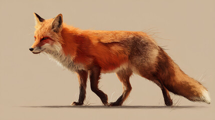 Fototapeta premium Digital illustration of a red fox