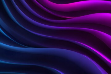 Obraz premium 3D render, abstract background with neon purple and blue waves. Modern wallpaper design for mobile phone screen or computer desktop.