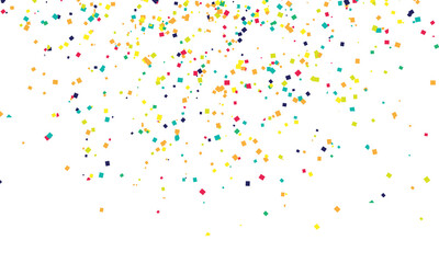 confetti falling down isolated on transparent background