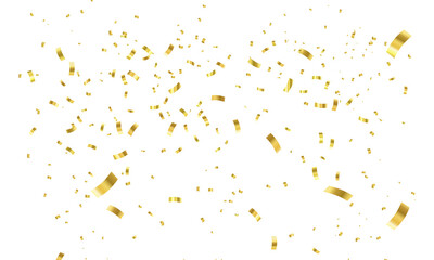 confetti falling down isolated on transparent background