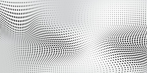 Dotted halftone circle black white background. Comic pop art style. Grey mesh featuring dots.