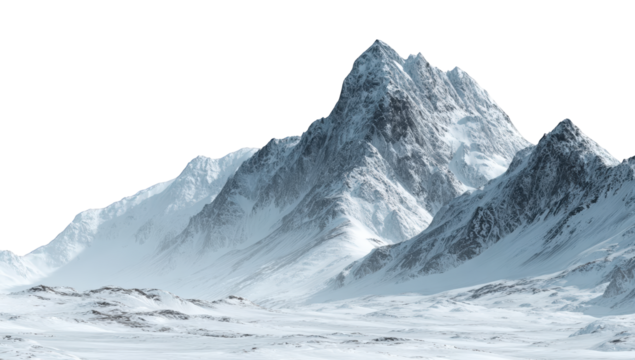 Snowy mountain range landscape (1)