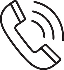 Ringing Telephone Receiver Icon - Incoming Call Symbol