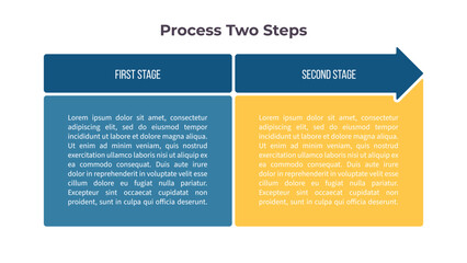 Business infographic template. Banner chart with two options, steps. Vector chart.