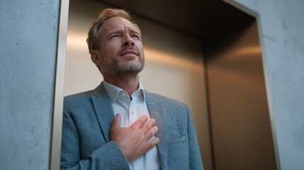 Medical concept showing a person suffering from body pain, red glowing hotspot highlighting inflammation, injury, or discomfort, symbol of pain relief and treatment