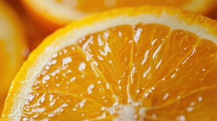 Fresh Juicy Orange Half Close-up