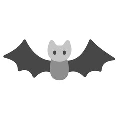 Fototapeta premium Flat bat cartoon with bold dark wings. Great for Halloween party icons, spooky visuals, horror themes, and festive seasonal decorations.