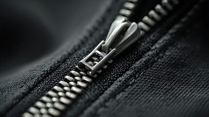 Awesome photo of zoomed-in image showing a zipper half-open.