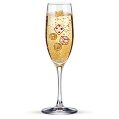 champagne glasses isolated on white